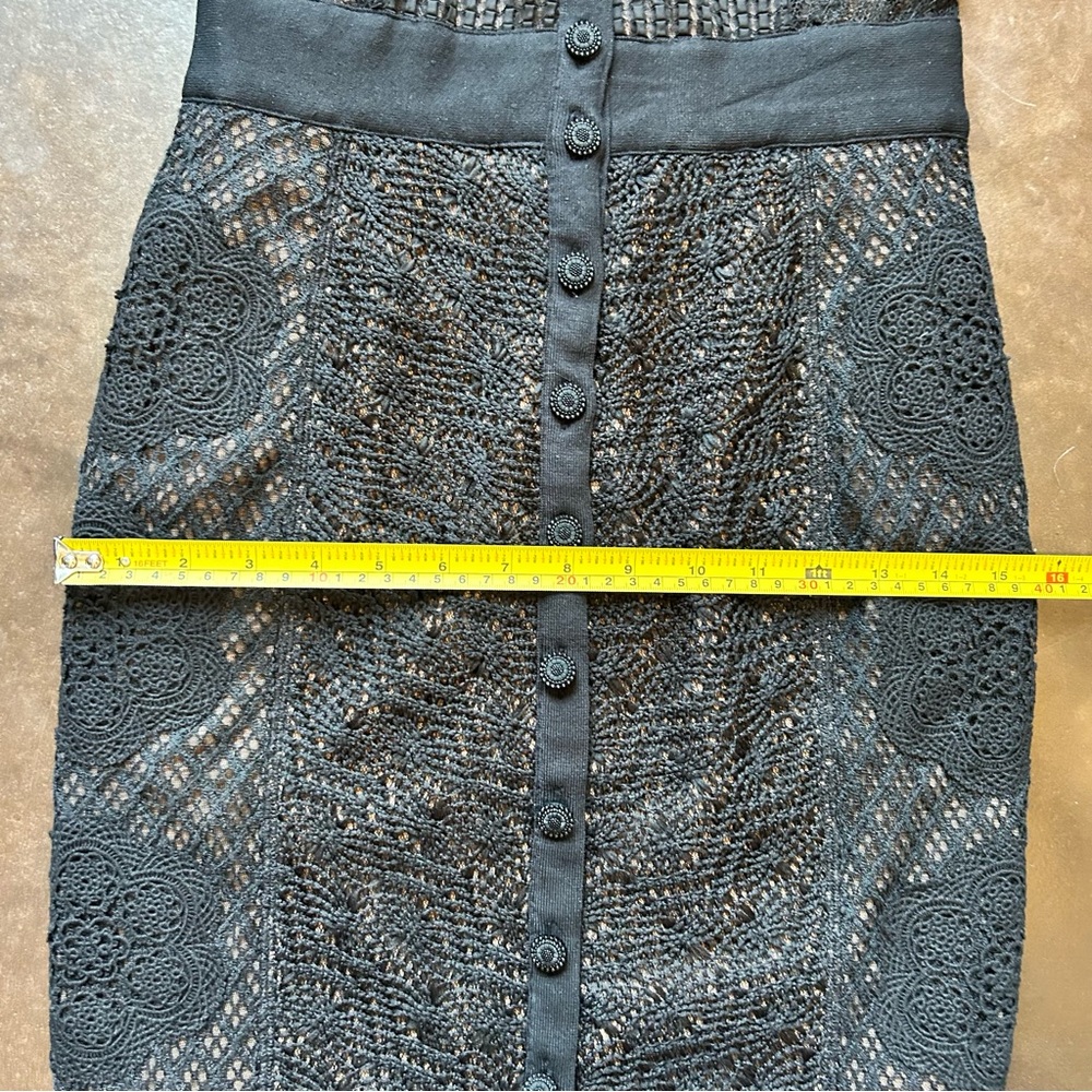 ANTHROPOLOGIE brand Beguile by Byron Lars- size 0 Black Long Sleeve Lace Dress - Picture 13 of 17